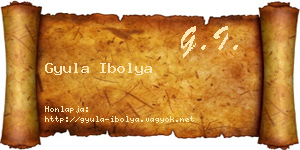 Gyula Ibolya névjegykártya